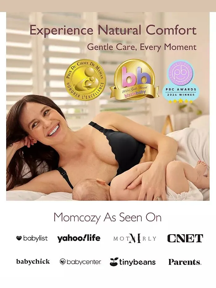 Бюстгальтер для кормления Maternity Jelly Strip YN46 Momcozy — изображение 6 из 7, черный