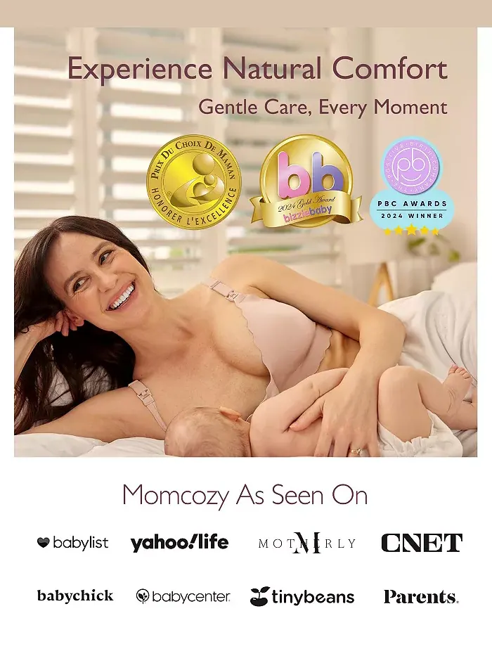 Дорожный бюстгальтер для кормления Maternity Jelly strip YN46 Momcozy — изображение 5 из 8, розовый