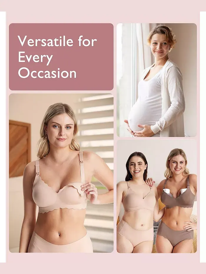Дорожный бюстгальтер для кормления Maternity Jelly strip YN46 Momcozy — изображение 8 из 8, розовый