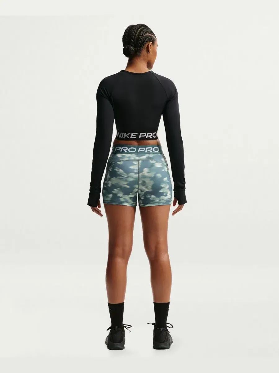 Велосипедные шорты Nike Pro с принтом, 3" inseam — изображение 5 из 5, белый
