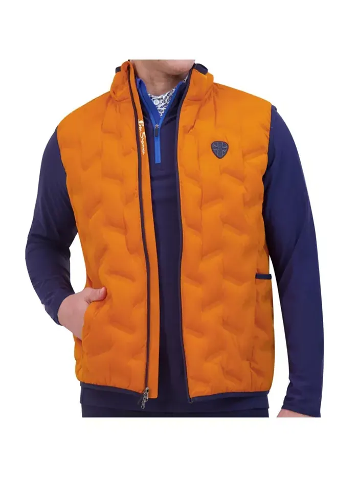 Мужской спортивный жилет 4Way Stretch Seamless Quilt Ben Sherman — синий