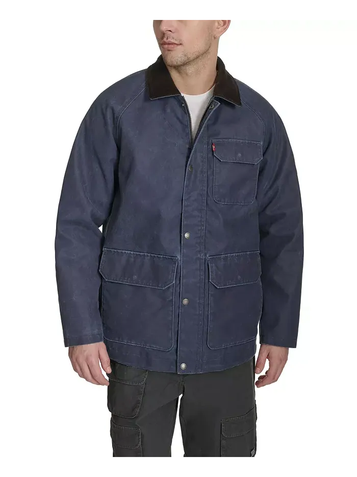 Мужская куртка амбар с воротником из вельвета Levi'S — изображение 1 из 6, синий
