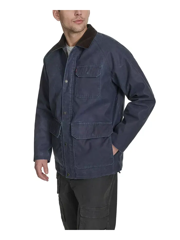 Мужская куртка амбар с воротником из вельвета Levi'S — изображение 2 из 6, синий