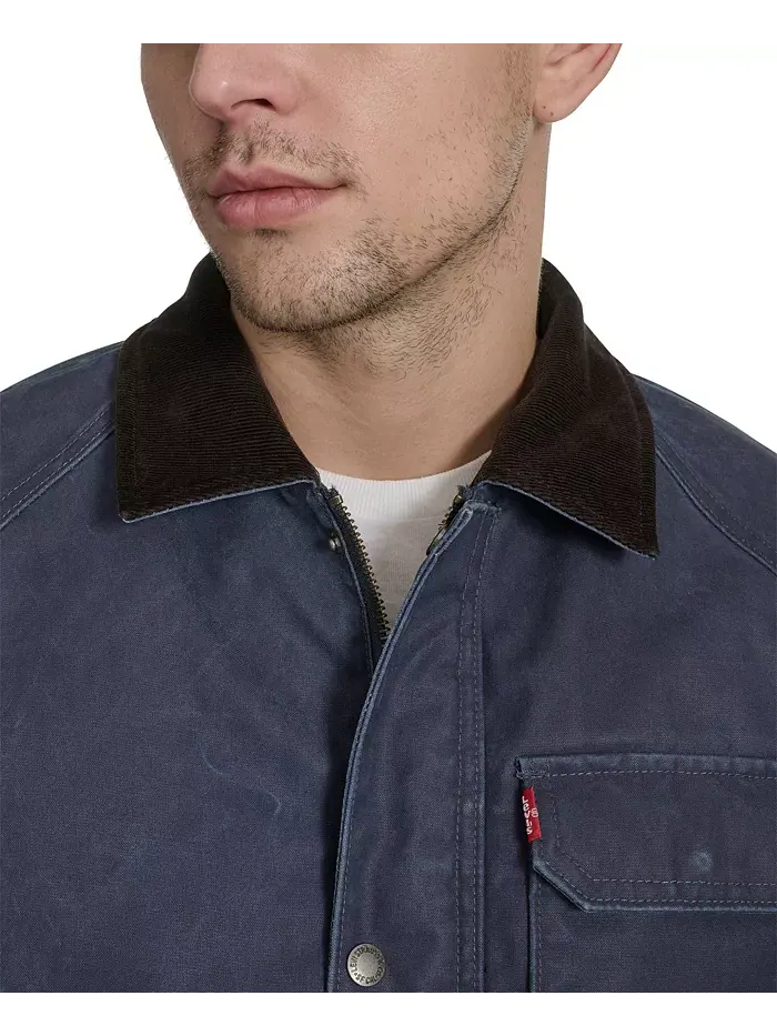 Мужская куртка амбар с воротником из вельвета Levi'S — изображение 4 из 6, синий