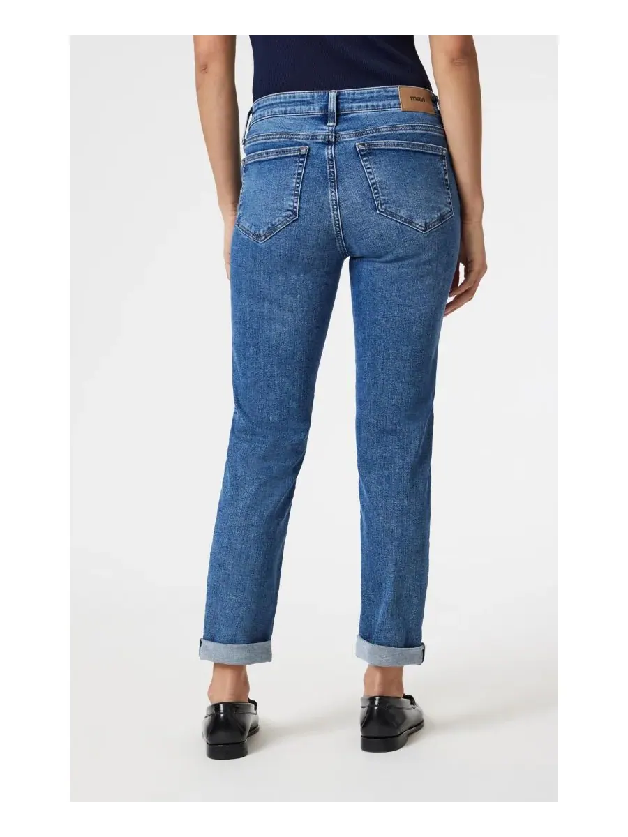 Женская обувь Mavi Emma Slim Boyfriend In Mid Brushed Tribeca Mavi Jeans — изображение 3 из 5, синий