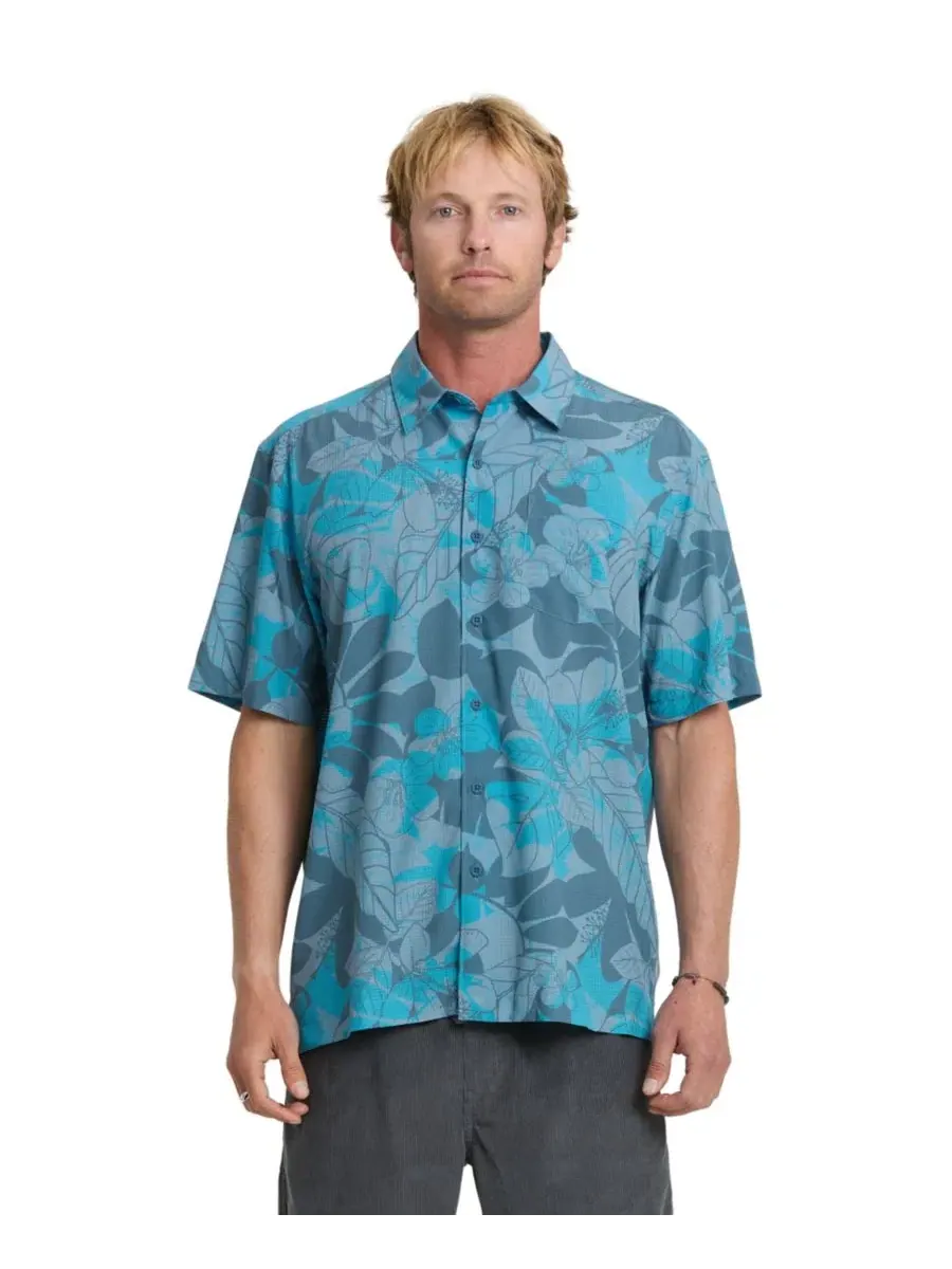 Мужская рубашка с коротким рукавом и принтом Quiksilver Quiksilver Waterman