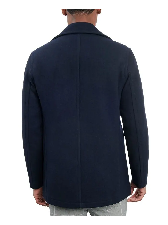 Пальто London Fog Double-Breasted Wool Blend — изображение 2 из 6, темно-синий