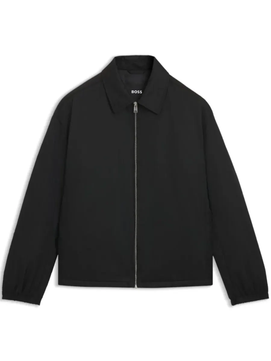 Мужская водоотталкивающая куртка с монограммой Hugo Boss — изображение 3 из 6, черный