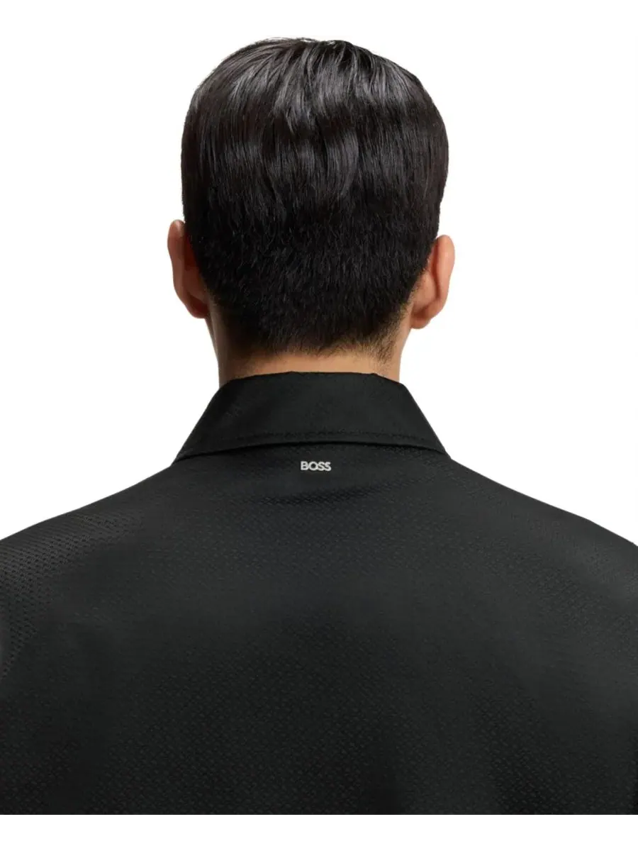 Мужская водоотталкивающая куртка с монограммой Hugo Boss — изображение 6 из 6, черный