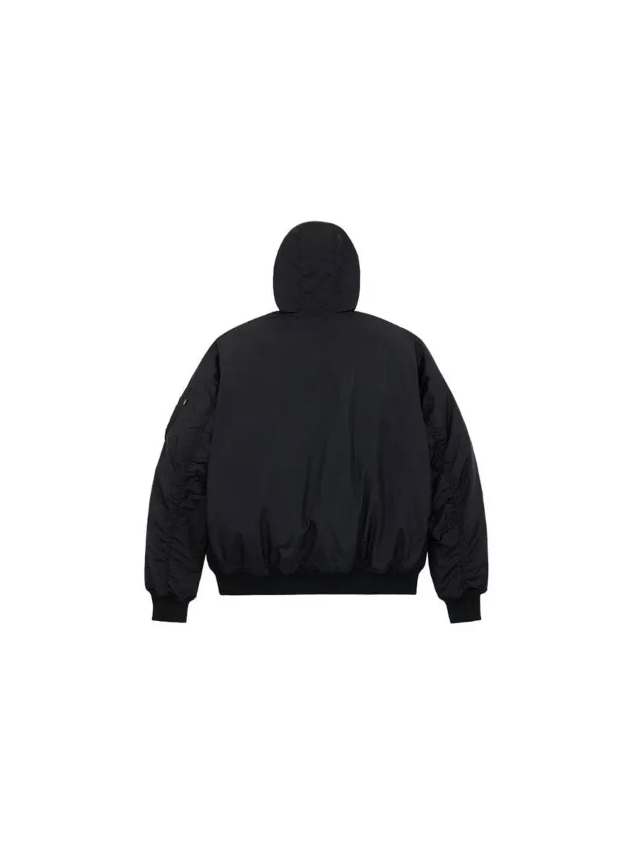 Куртка-бомбер с капюшоном из оксфордского нейлона, модель MA-1 Hooded Oxford Flight Jacket Alpha — изображение 3 из 3, черный