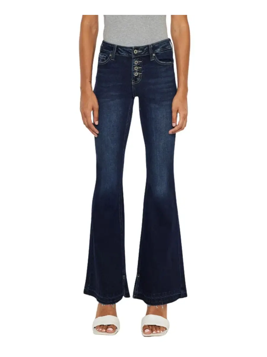 Джинсы клеш с заниженной талией Lurice Mid Rise Flare Jeans KanCan