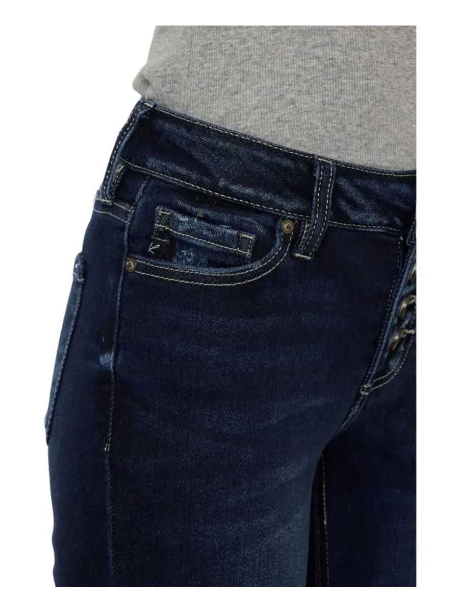 Джинсы клеш с заниженной талией Lurice Mid Rise Flare Jeans KanCan — изображение 5 из 10, черный