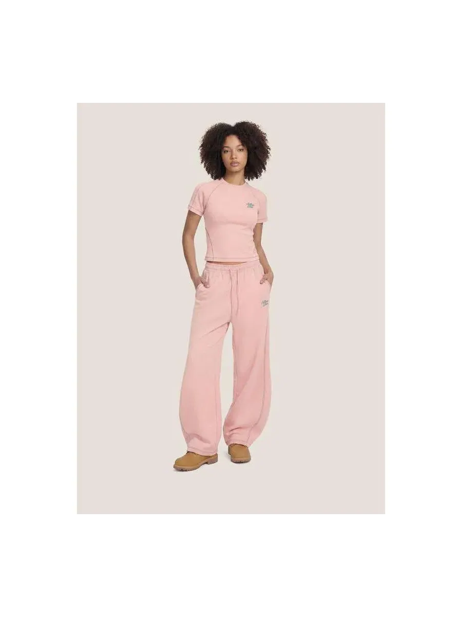 Спортивный комплект из топа и брюк, с контрастной окантовкой, Cloud Slim Sweat Set AELFRIC EDEN — розовый