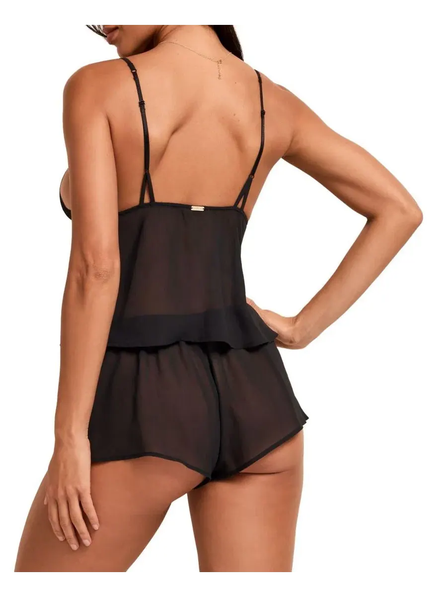 Комплект из кружевного топа и шорт Soraya Adore Me — изображение 4 из 5, черный