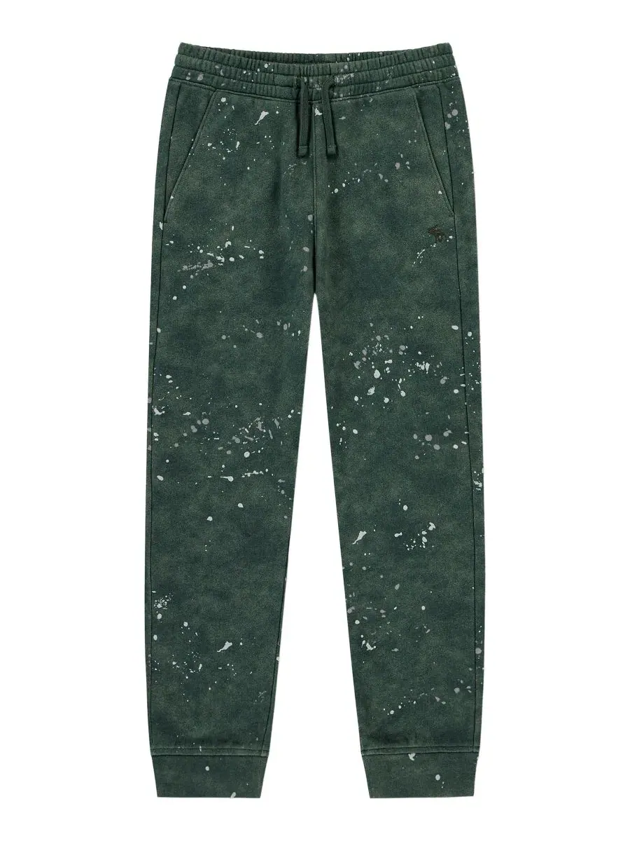 Детские джоггеры из флиса с принтом Paint Splatter abercrombie kids