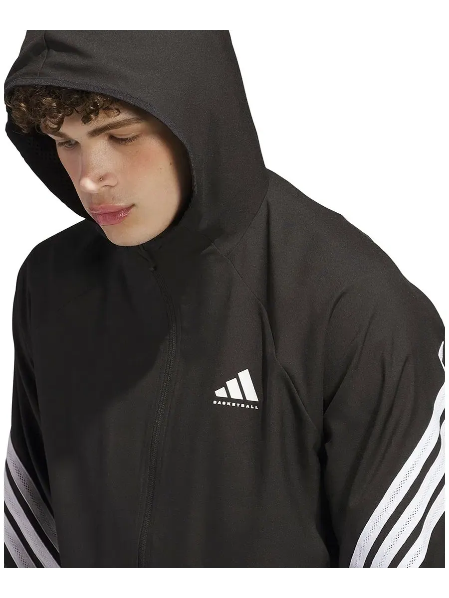 Куртка-ветровка Crazy Lite с капюшоном adidas — изображение 3 из 5, черный