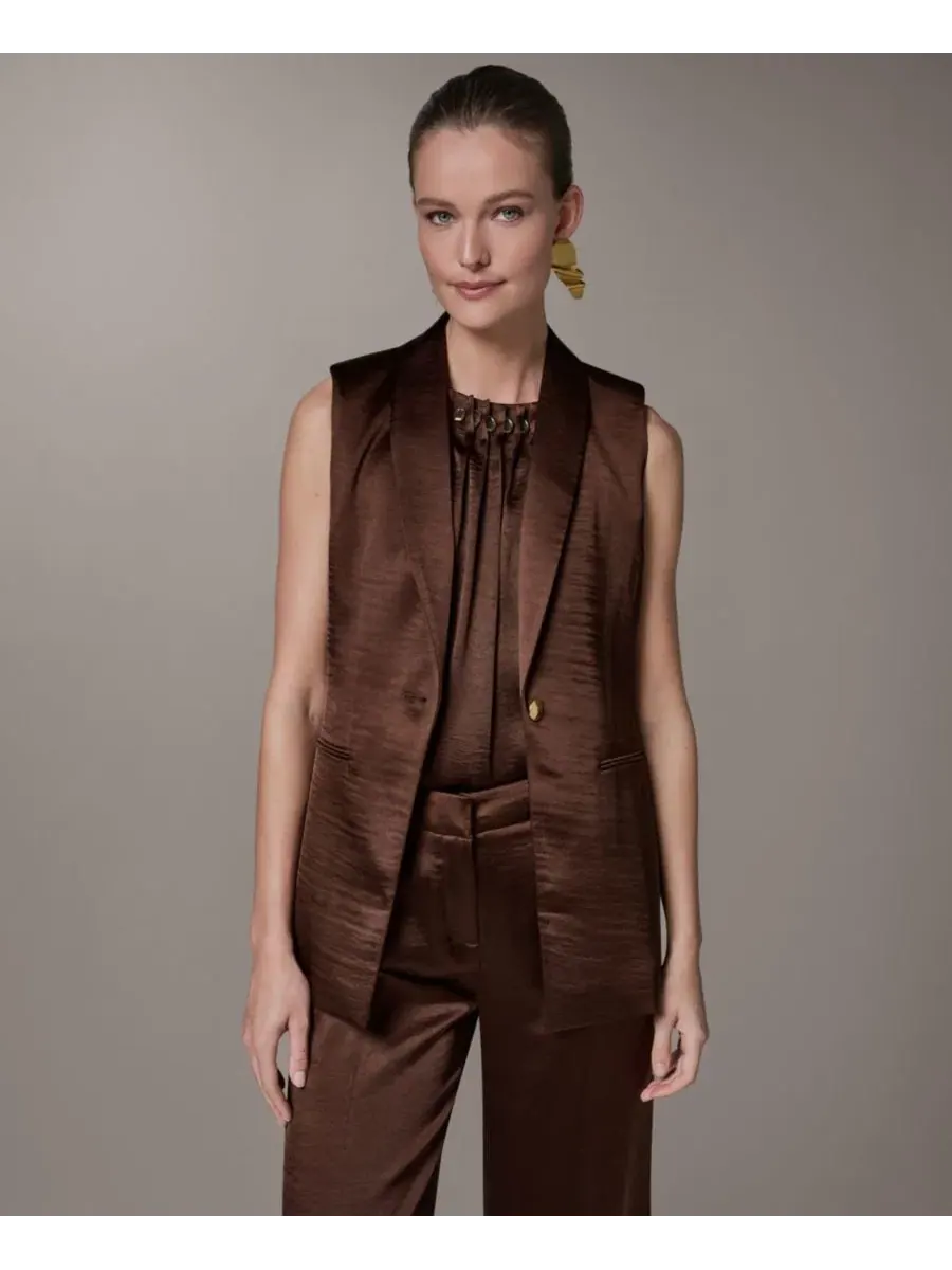 Женский жилет с воротником-стойкой Donna Karan New York