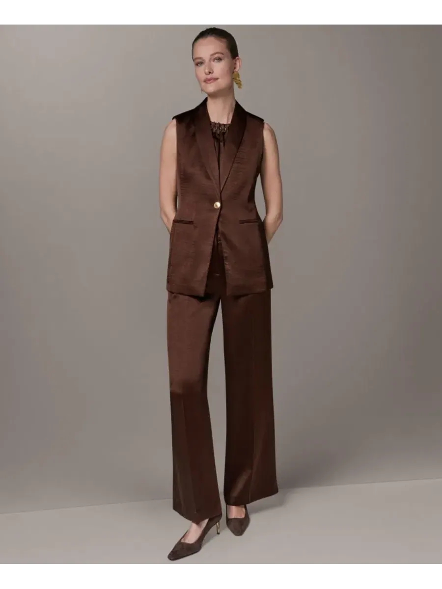 Женский жилет с воротником-стойкой Donna Karan New York — изображение 6 из 11, каньонный