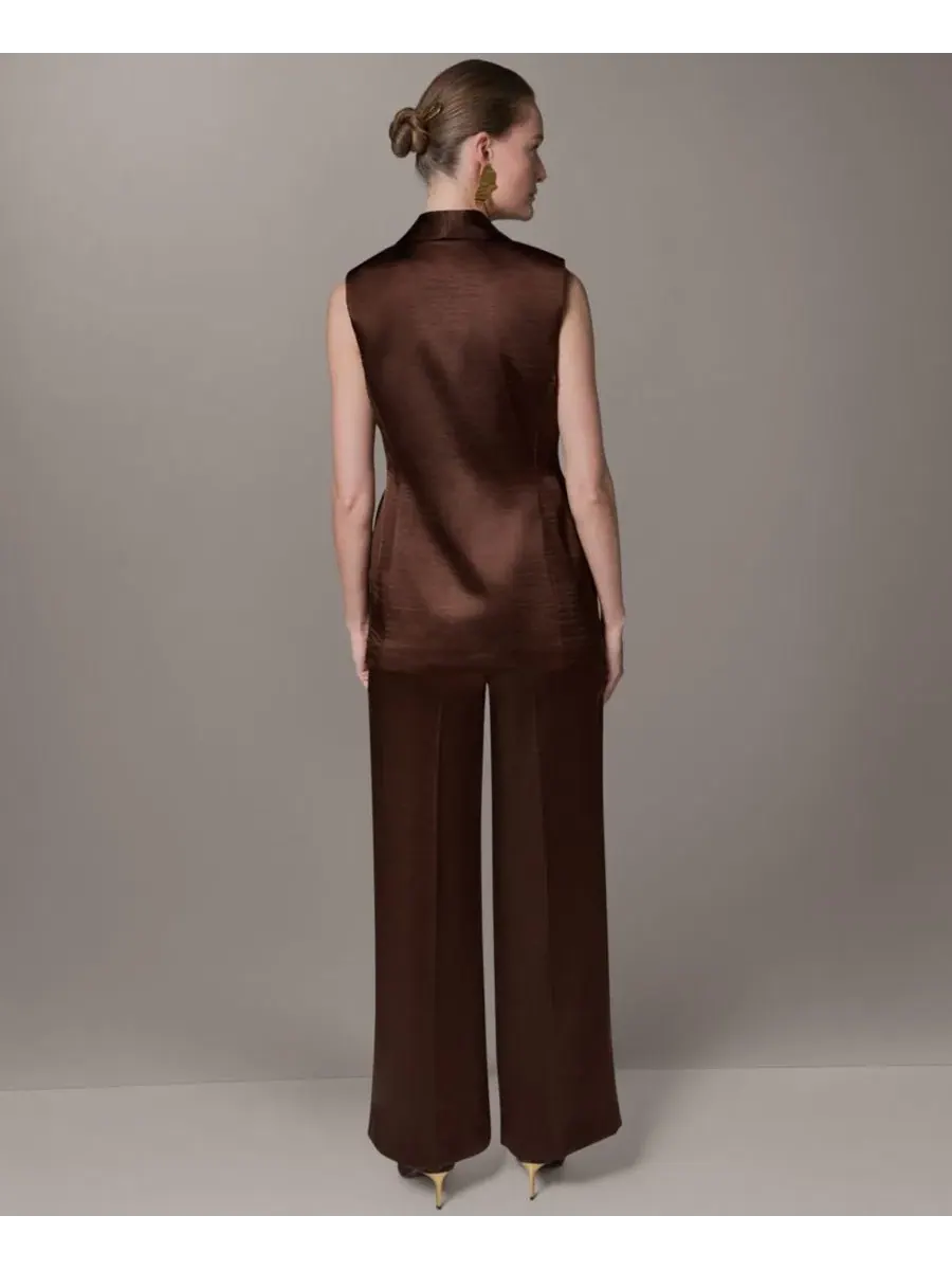 Женский жилет с воротником-стойкой Donna Karan New York — изображение 7 из 11, каньонный