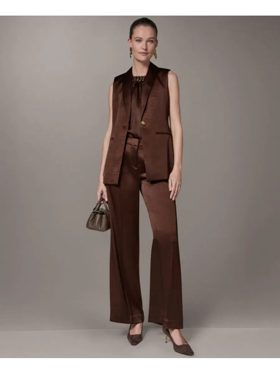 Женский жилет с воротником-стойкой Donna Karan New York — изображение 8 из 11, каньонный
