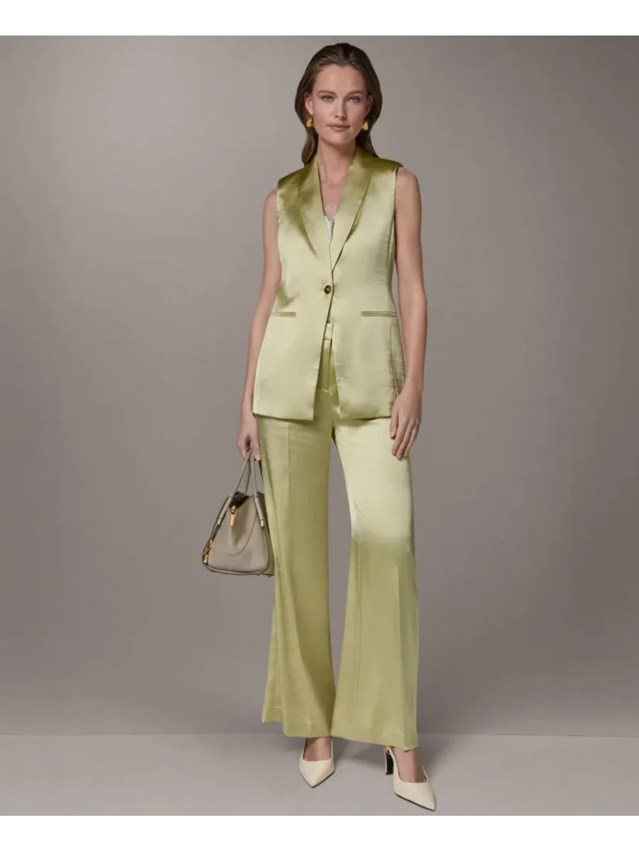 Женский жилет с воротником-стойкой Donna Karan New York — изображение 7 из 8, цитрусовый