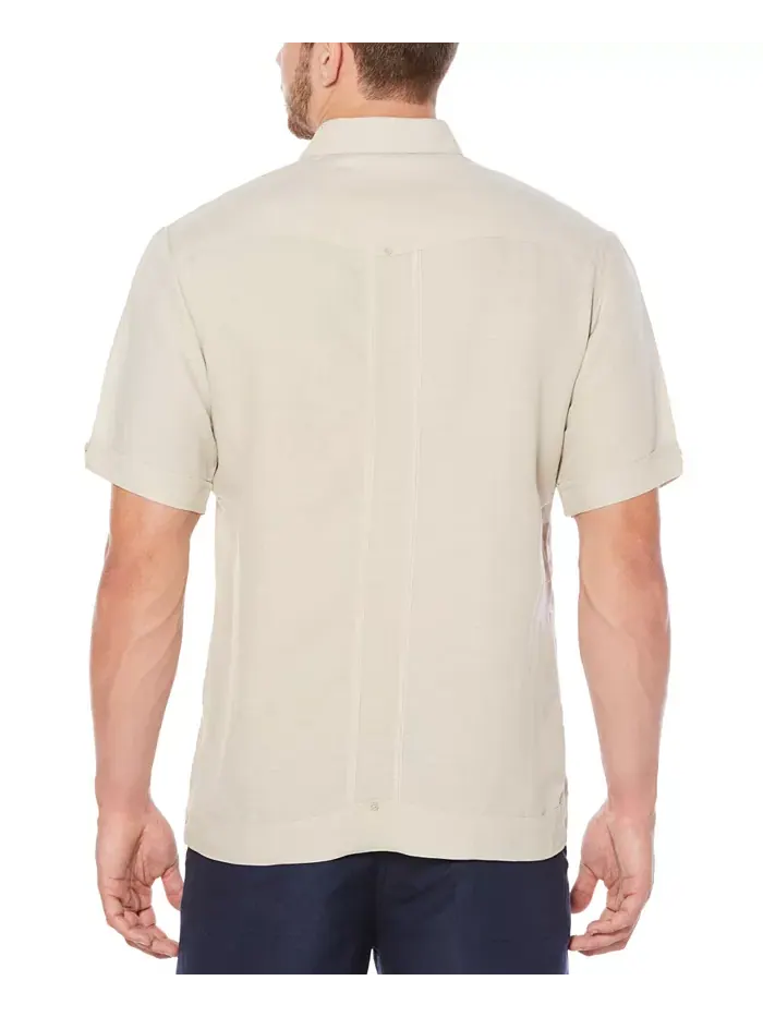 Короткий рукав, вышитая рубашка Guayabera Cubavera — изображение 2 из 3, бежевый