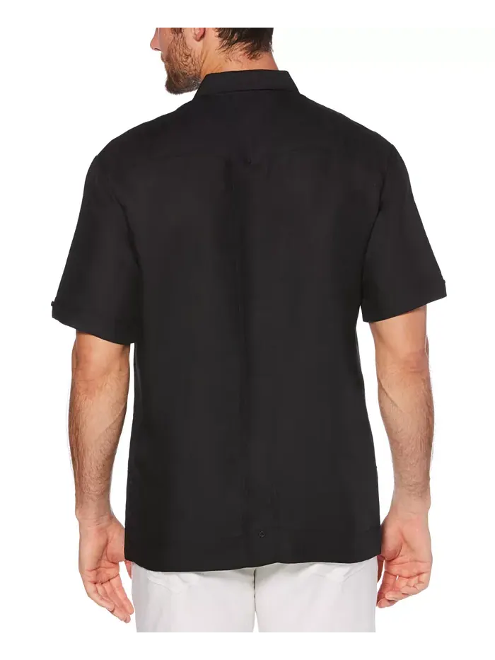 Короткий рукав, вышитая рубашка Guayabera Cubavera — изображение 2 из 4, черный