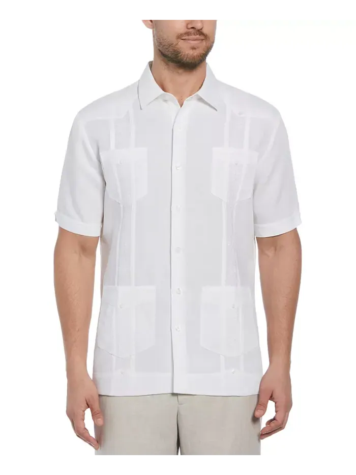 Короткий рукав, вышитая рубашка Guayabera Cubavera — изображение 1 из 4, белый