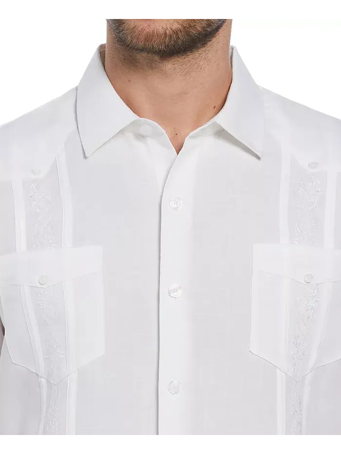 Короткий рукав, вышитая рубашка Guayabera Cubavera — изображение 4 из 4, белый