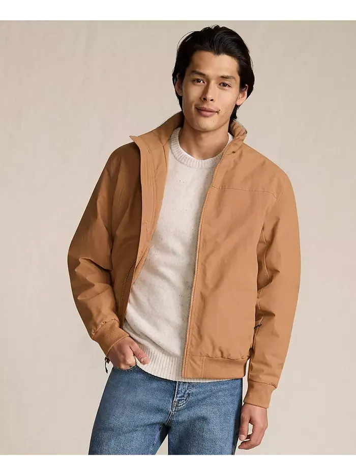 Мужская классическая куртка Squall Waterproof Insulated Lands' End — изображение 4 из 4, бежевый/бежевый