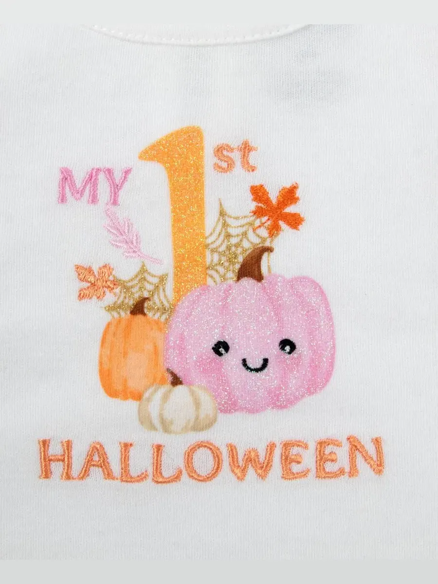 Комплект из 4 предметов My 1st Halloween, боди, юбки, гетры и повязка Baby Essentials — изображение 3 из 4, белый