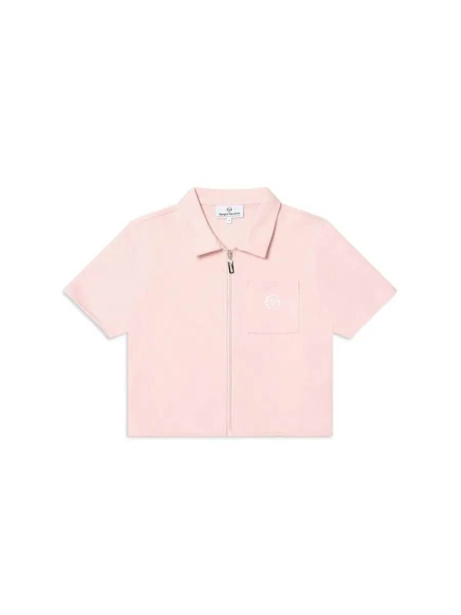 Рубашка-кабана из футера Sergio Tacchini — изображение 2 из 4, бежевый