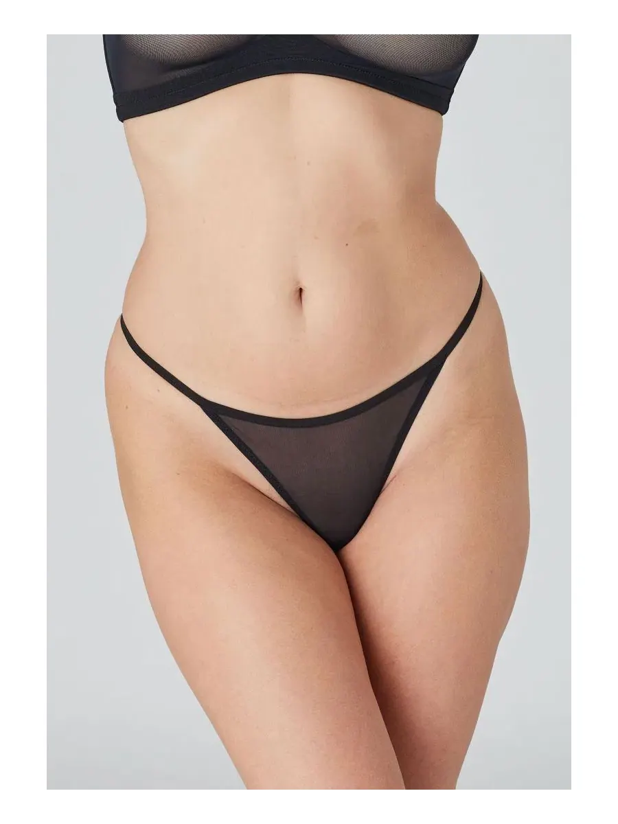 Трусы-слипы из сетки Power Mesh, модель The String Thong CUUP — изображение 1 из 3, черный