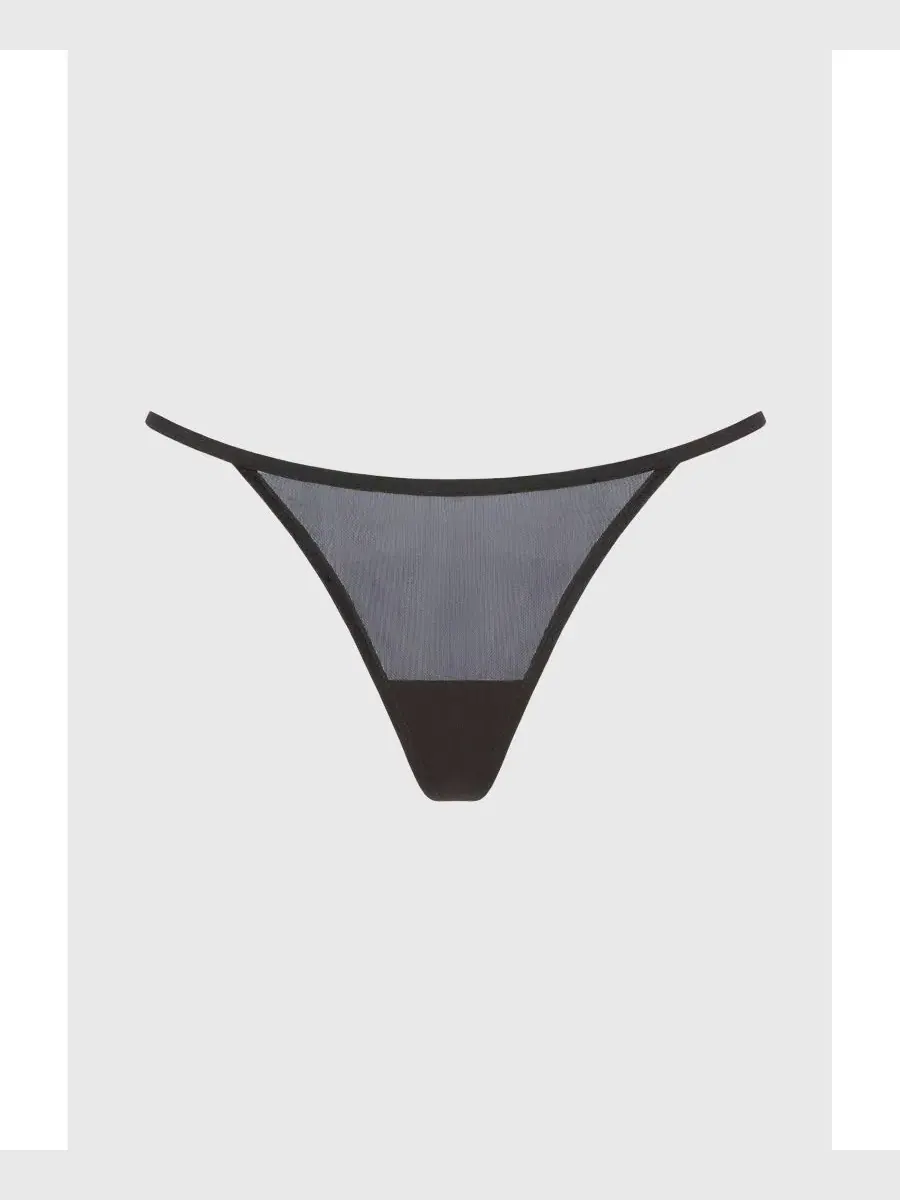 Трусы-слипы из сетки Power Mesh, модель The String Thong CUUP — изображение 2 из 3, черный