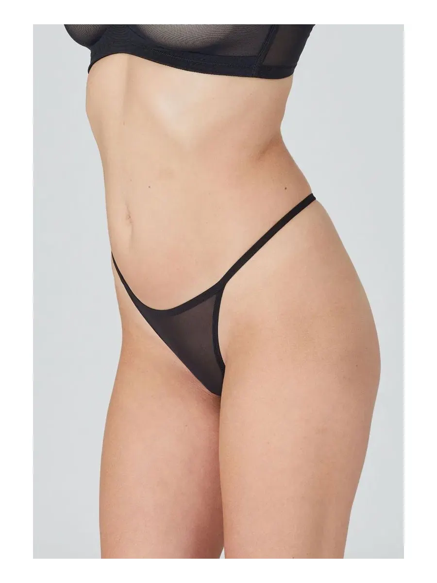Трусы-слипы из сетки Power Mesh, модель The String Thong CUUP — изображение 3 из 3, черный