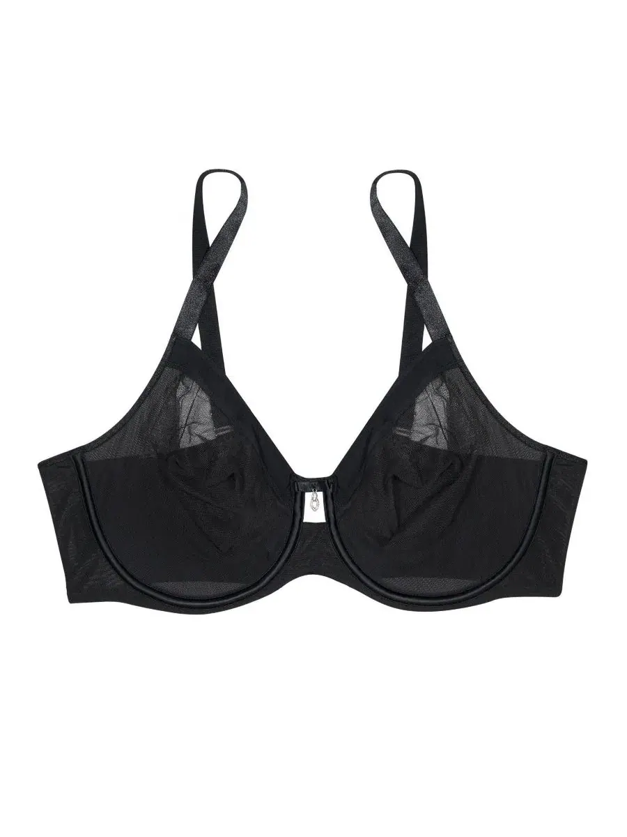 Бюстгальтер с чашками из сетки, без подкладки, с косточками, модель Sheer Mesh Full Coverage Curvy — изображение 4 из 6