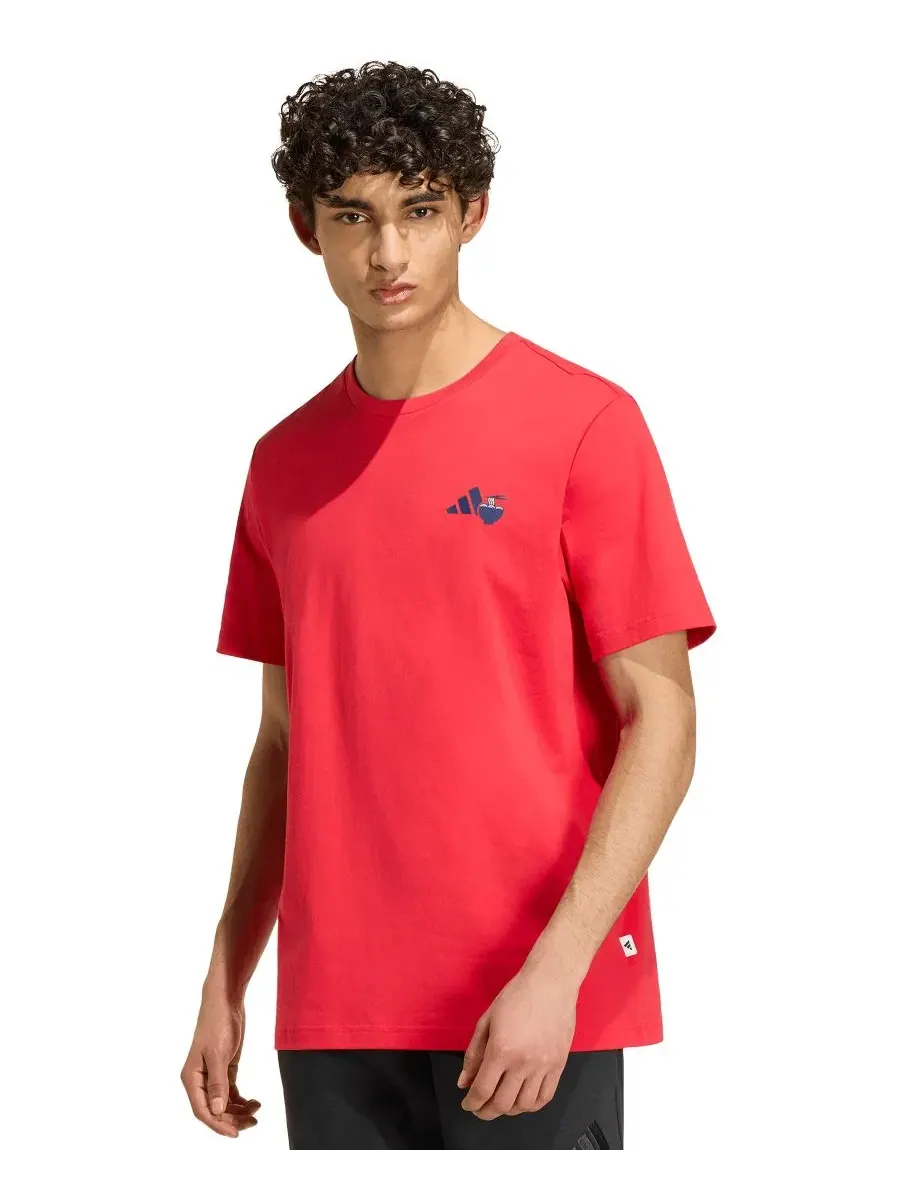 Футболка с принтом Ramen adidas — изображение 3 из 3, рубин