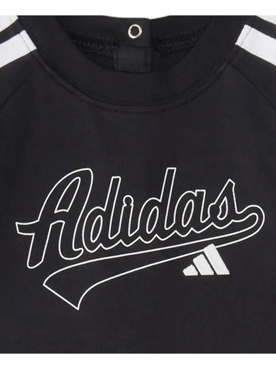 Комбинезон с длинным рукавом реглан Classic Raglan Long-Sleeve Coverall adidas — изображение 3 из 3, черный