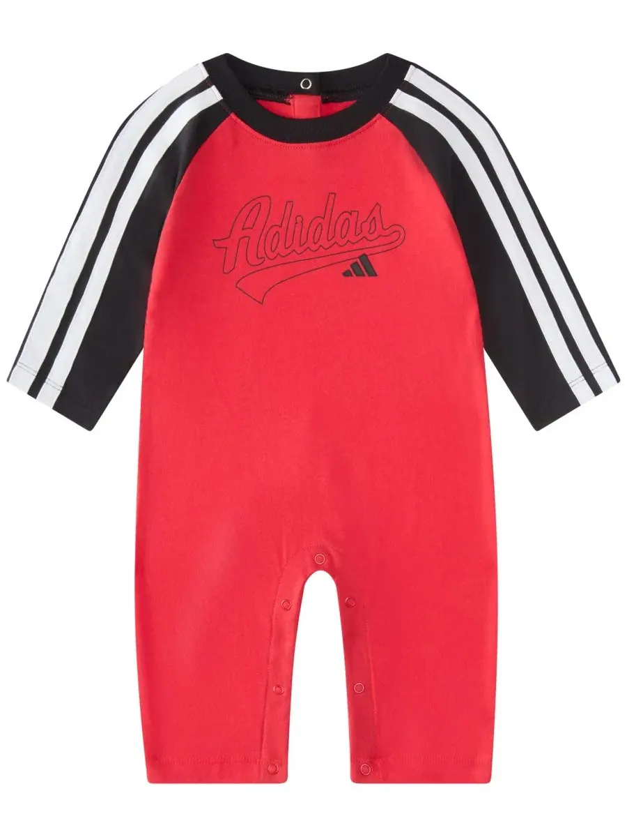 Комбинезон-слип с длинным рукавом реглан Classic Raglan adidas — изображение 1 из 3, яркий красный
