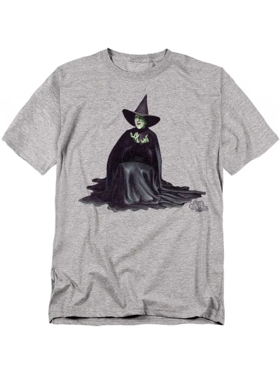 Футболка с принтом The Wicked Witch Melting Wizard Of Oz — серый