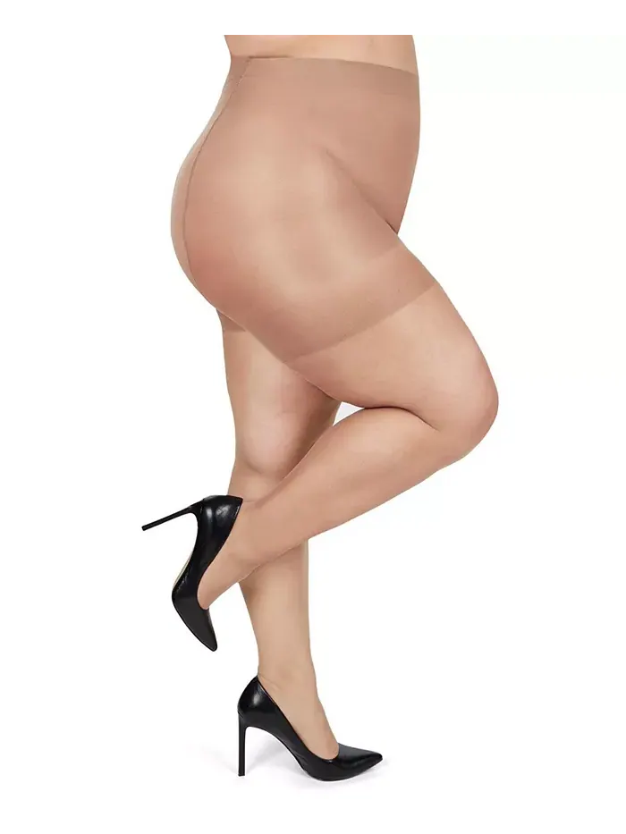 Колготки большого размера Curvy Sheer с шелковистым верхом MM-2210 MeMoi