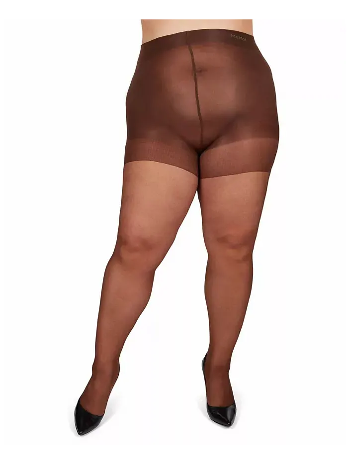 Колготки большого размера Curvy Sheer с шелковистым верхом MM-2210 MeMoi — изображение 2 из 3