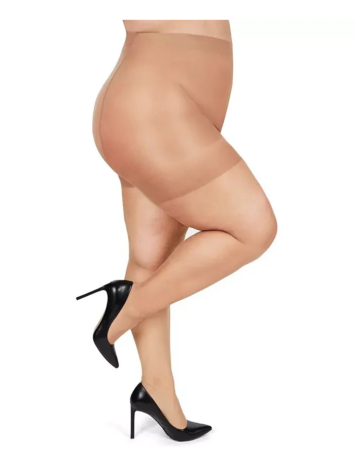 Колготки большого размера Curvy Sheer с шелковистым верхом MM-2210 MeMoi