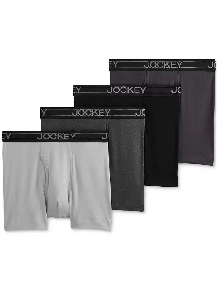 Мужские боксеры Jockey Lightweight Cotton Blend 5", 4 штуки в упаковке