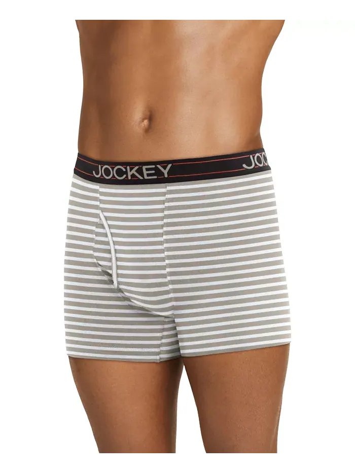 Мужские боксеры Jockey Lightweight Cotton Blend 5", 4 штуки в упаковке — изображение 2 из 7, серый