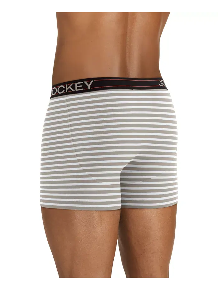 Мужские боксеры Jockey Lightweight Cotton Blend 5", 4 штуки в упаковке — изображение 3 из 7, серый