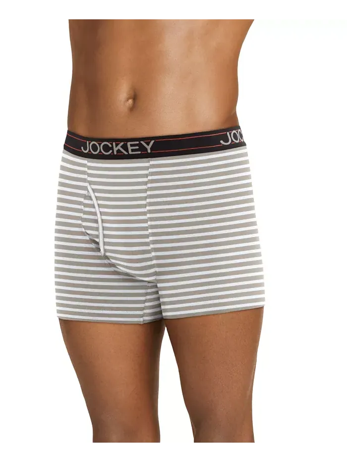 Мужские боксеры Jockey Lightweight Cotton Blend 5", 4 штуки в упаковке — изображение 4 из 7, серый