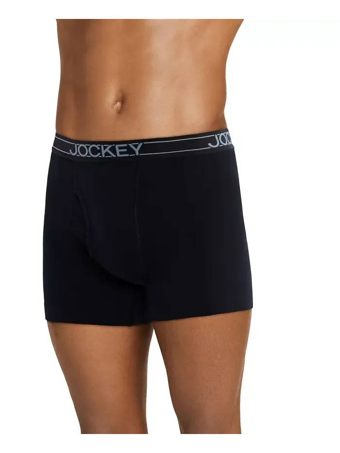 Мужские боксеры Jockey Lightweight Cotton Blend 5", 4 штуки в упаковке — изображение 7 из 7, серый