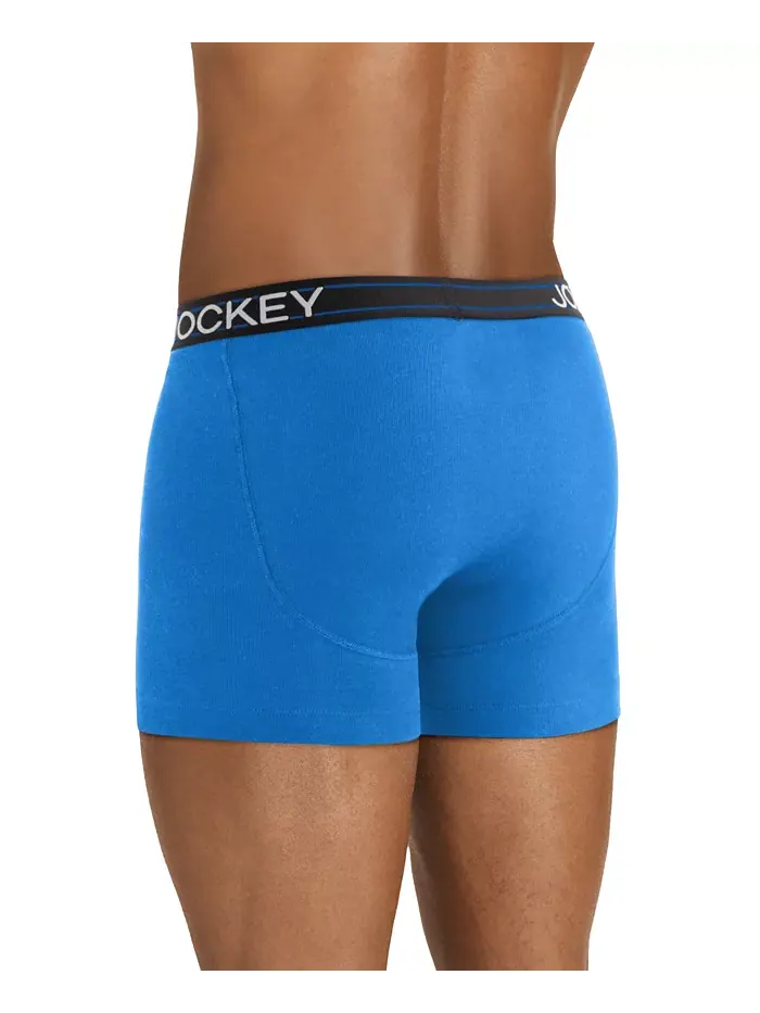 Мужские боксеры Jockey Lightweight Cotton Blend 5", 4 штуки в упаковке — изображение 3 из 7, синий