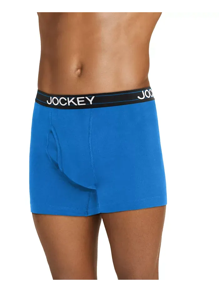 Мужские боксеры Jockey Lightweight Cotton Blend 5", 4 штуки в упаковке — изображение 4 из 7, синий
